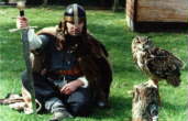 Phil with Turkamanian Eagle Owl